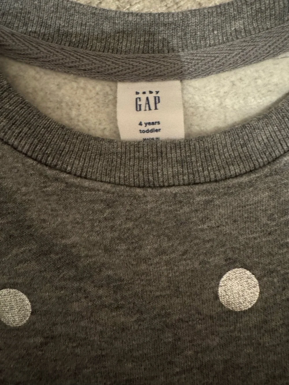Baby Gap Gray Polka Dot Ruffle Sweatshirt & Leggings Set - Picture 2 of 6